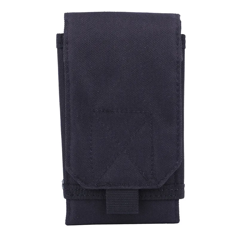 Black AIRSOFTPEAK Тактический поясный чехол телефона Molle 5.5 дюйма Чехол для мобильного телефона Военные сумки мобильных телефонов Сумки для аксессуаров - Цвет: Black