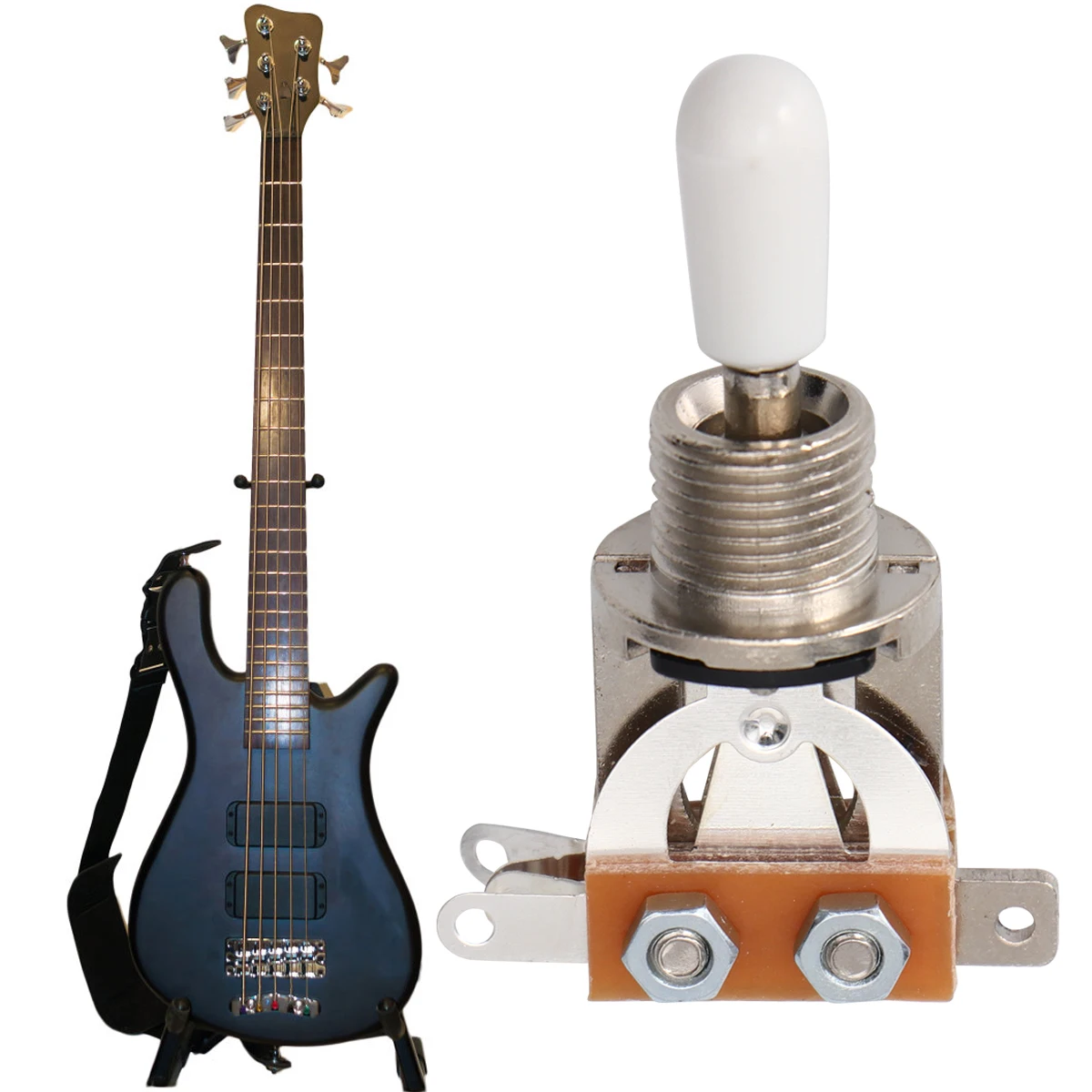 1Pc 3-level Sound Pick-up Switch for LP-type Guitar 3-Gear Button Pickup (White) | Спорт и развлечения
