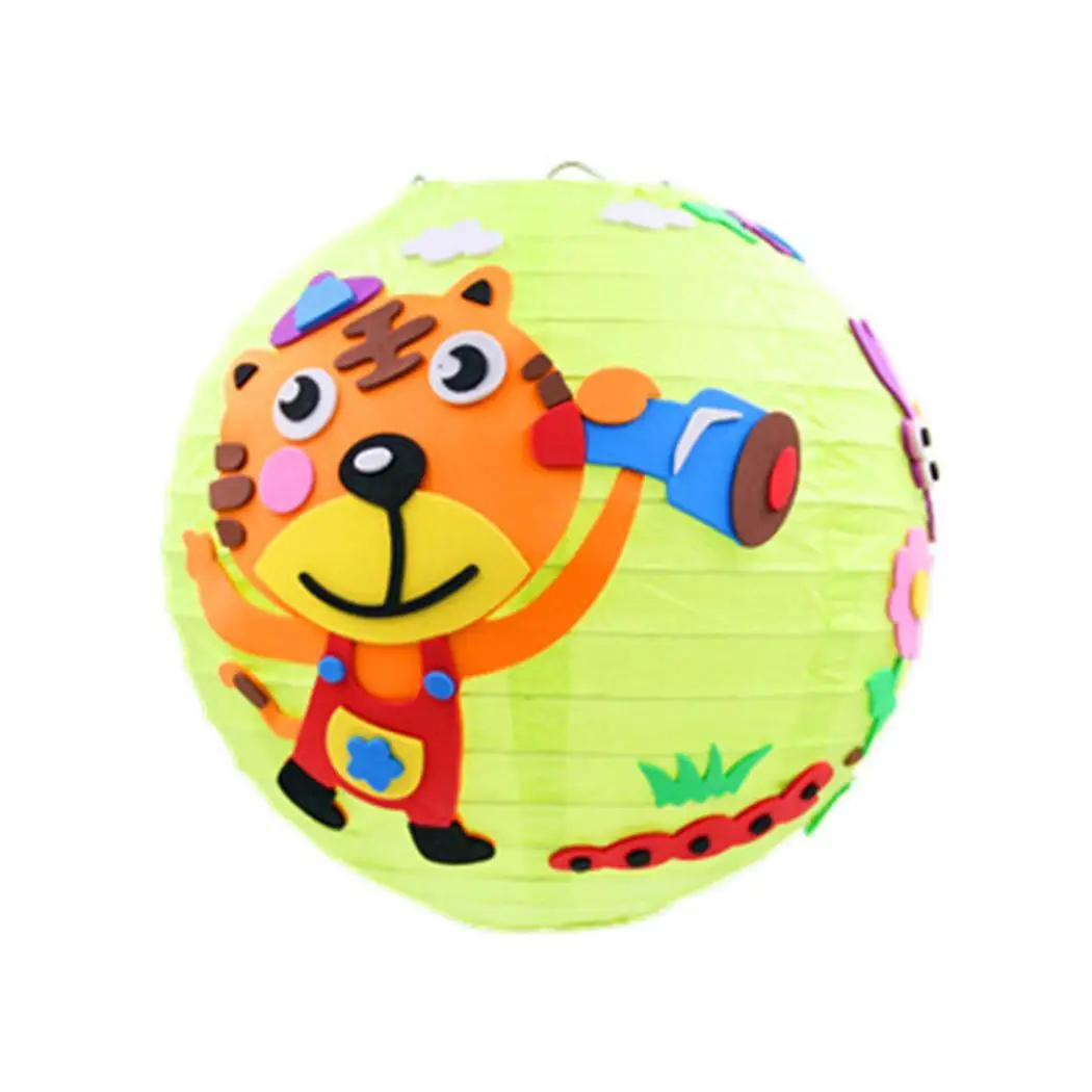 Lantern Festival Cartoon DIY Portable Illuminated Lantern multicolor Child Festival, Party Handmade