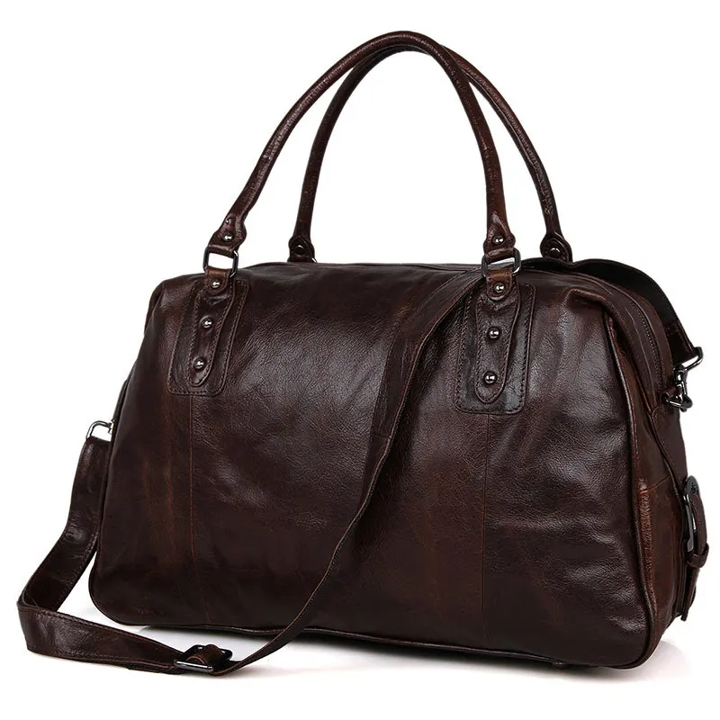 MAHEU Черная мужская кожаная дорожная сумка из натуральной коровьей кожи Weekender сумка для путешествий в течение 3 дней для деловых поездок - Цвет: Design1 45cm