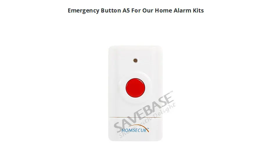 Homsecur беспроводный 433 МГц Аварийная кнопка для чрезвычайной ситуации A5 для домашней охранной сигнализации Системы