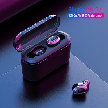 

Tws Wireless Bluetooth Earphones 5.0 TWS 3D stereo Bluetooth Headsets mini earbuds with charging box Power bank