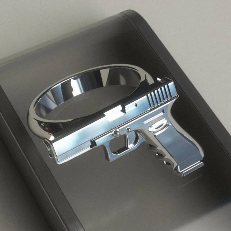 

Personality Creative Rings Pistol Ring Hip Hop Rock Ring Retro Punk Ring Men's Rings Women's Rings Motorcycle Party Ring