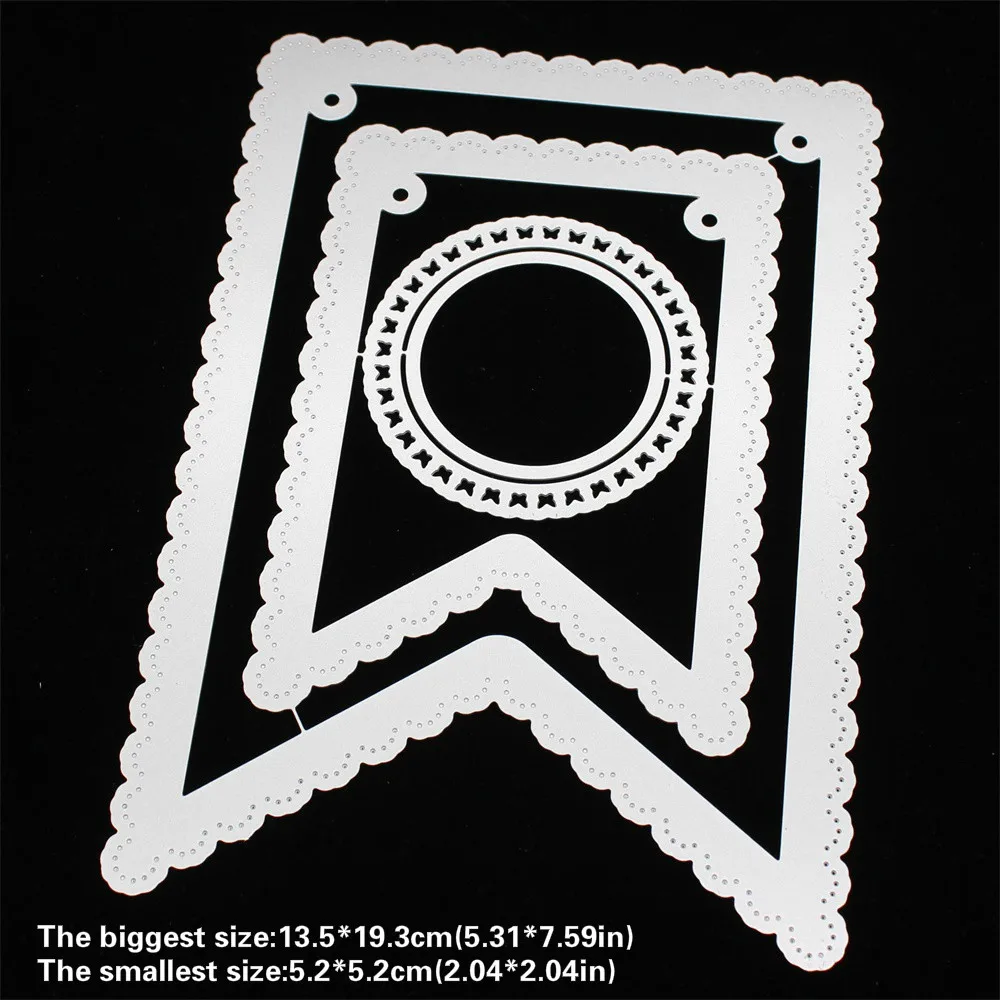 Description Picture 3 of itemKSCRAFT Bunting Banners Metal Cutting Dies Stencils for DIY Scrapbooking Decorative Embossing DIY Paper Cards