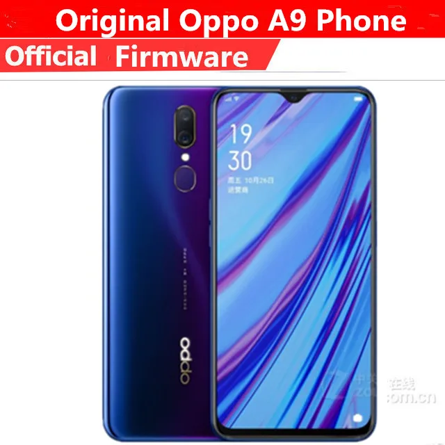 

OPPO A9 4G LTE Cell Phone Helio P70 Android 9.0 6.53" Water drop Full Screen 6GB RAM 128GB ROM 3*Cameras Fingerprint OTG