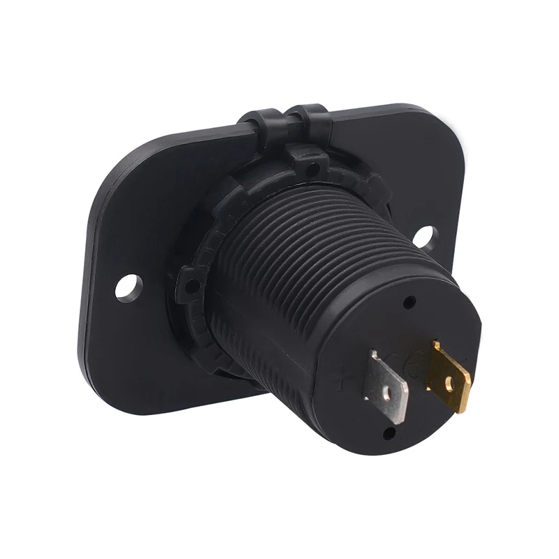 30pcs pcs high quality Dual USB 12V Car Motorcycle Truck Cigarette Lighter Adapter Mobilephone Charger Socket Black