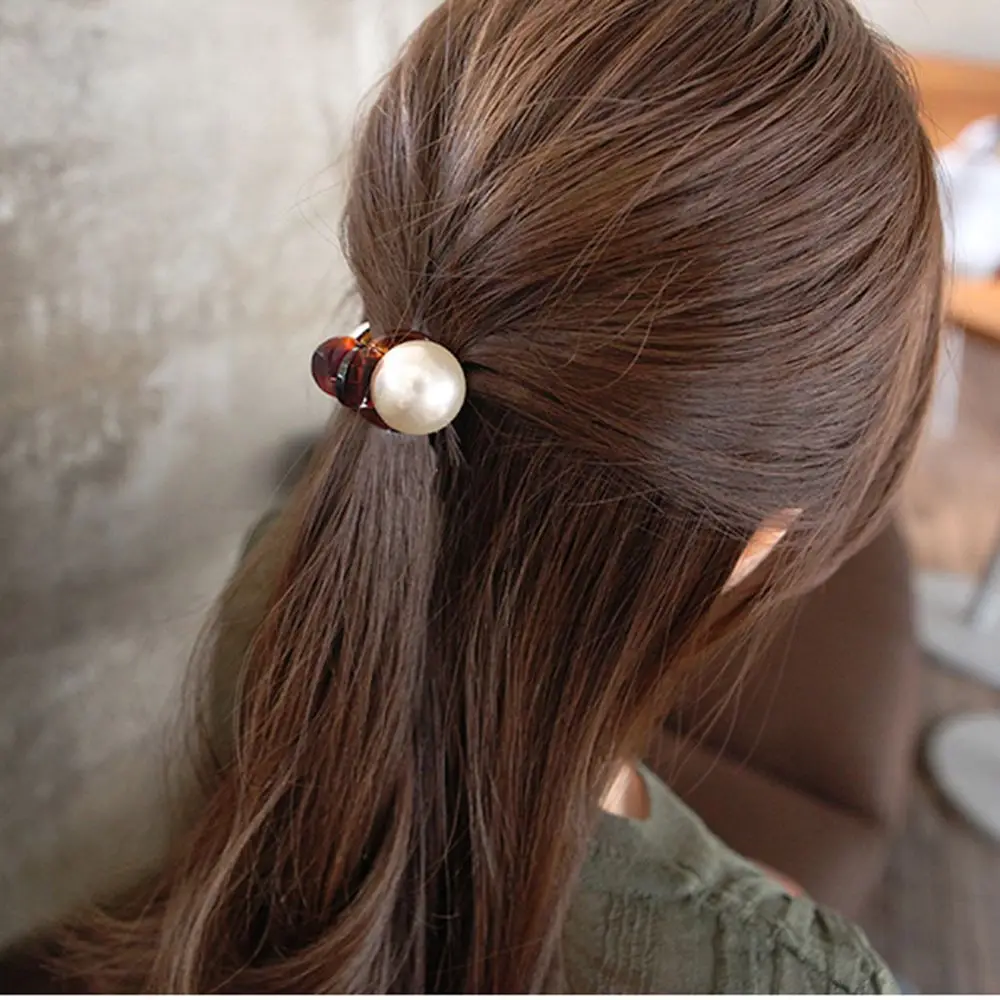 Корейские милые мини круглые жемчужные заколки для волос для женщин и девушек заколки для волос заколки для краба инструмент для укладки макияжа аксессуары для волос