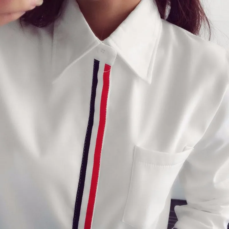 Женская рубашка для работы, шифоновые блузки, женские топы, элегантные женские офисные белые блузки hc