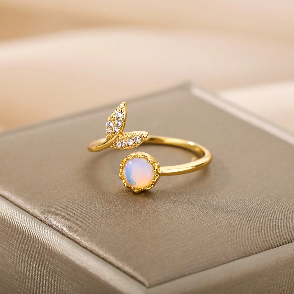 Fashion Stainless Steel Rings For Women Bohemian Jewelry Gift