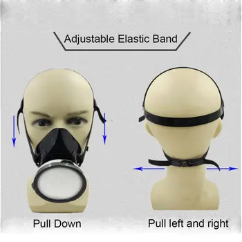 

Filter Box Half Face Respirator Dust Gas Mask for Painting Spray Pesticide Chemical Smoke Fire Protection