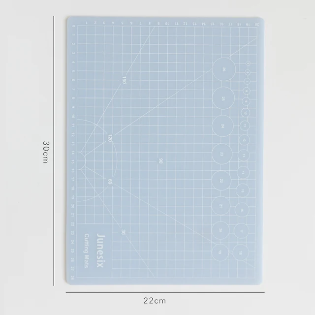 Kawaii creative art pen knife cutting board set small fresh paper cutting pen knife diy hand account tool supplies set Sky blue A4 (pad)