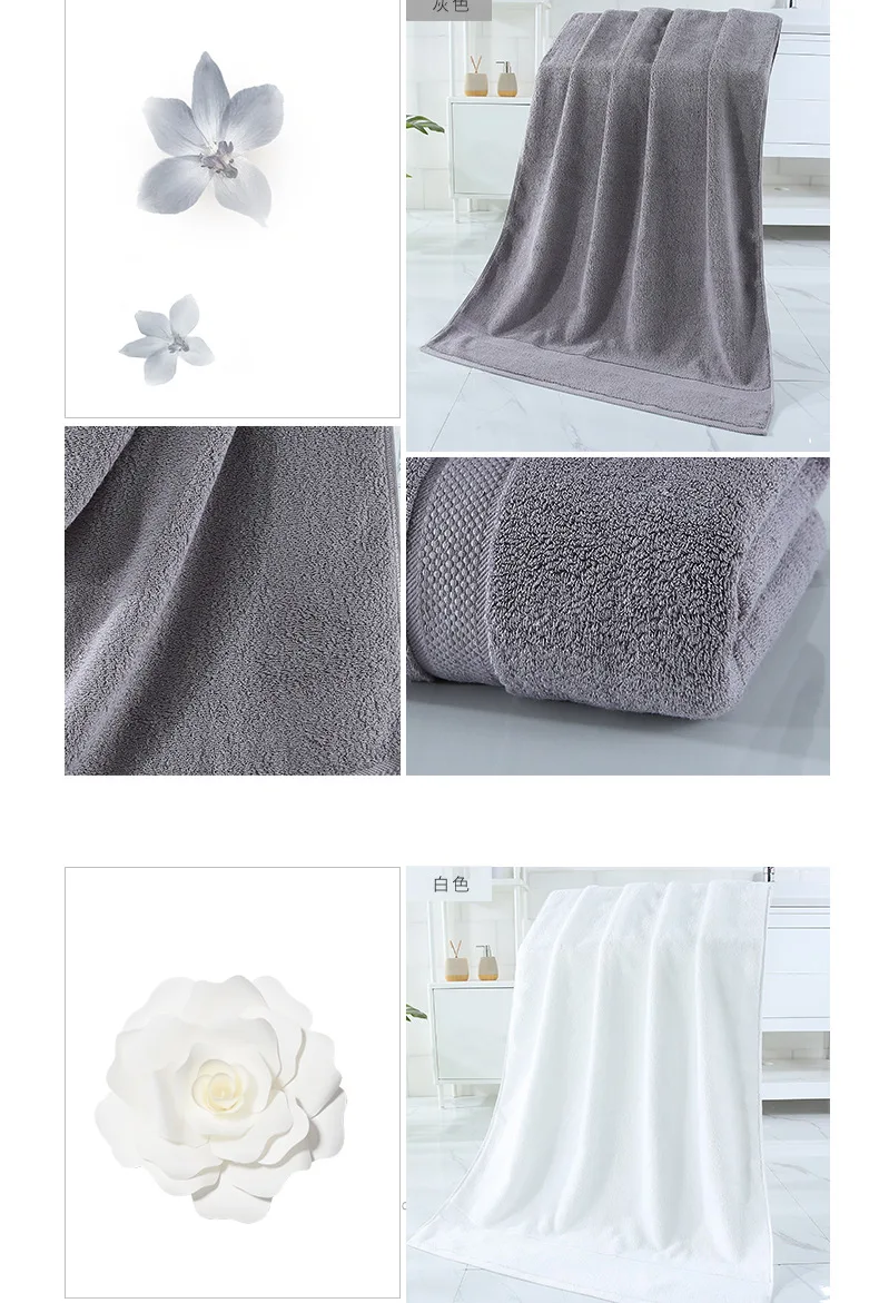 Напрямую от производителя пятизвездочное белое полотенце для ванной утолщение Большое банное Полотенце Чистый хлопок 80*160 800 г Cust