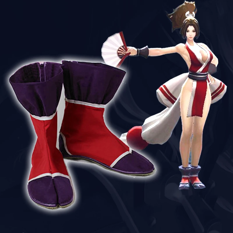 Игра Косплэй ботинки mai shiranui обувь для косплея Хэллоуин Вечерние Повседневная обувь для отдыха