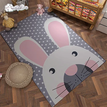 

Cartoon Animals Kids Room Area Rugs Soft Baby Play Crawling Rug Children Game Mat Bedside Carpet Living Room for Home Decor