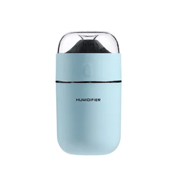 

White Volcano Ultrasonic Air Humidifier USB Car Mist Maker Air Purifier Aroma Diffuser Humidifiers for Home with LED Light
