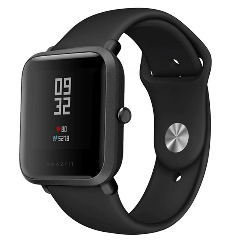 Силиконовый ремешок для Huami Amazfit Bip Pace GTS GTR Stratos Ремешок Универсальный браслет на запястье спортивный силиконовый ремешок для смарт-часов