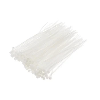

uxcell 700pcs Cable Zip Ties 120mmx2.5mm Self-Locking Nylon Tie Wraps White Single-use Locking Flexible Cable Tie