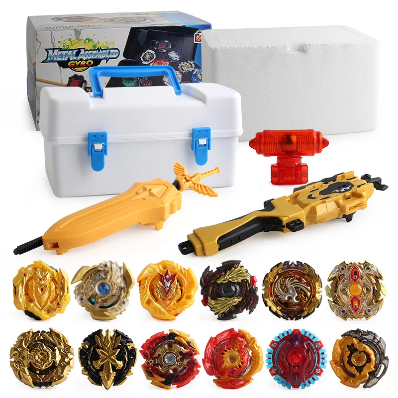 Gold Edition B131b129 12-168-21b Beyblade Спиннер коробка для хранения с передатчиком меча упакованная комбинация