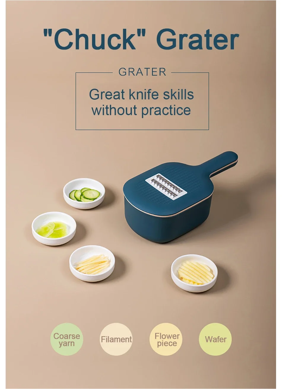 Kitchen Multi-functional Vegetable Cutter Slicer Multifunctional Round Mandoline Slicer Potato Cheese Kitchen Gadgets Fruit Grater