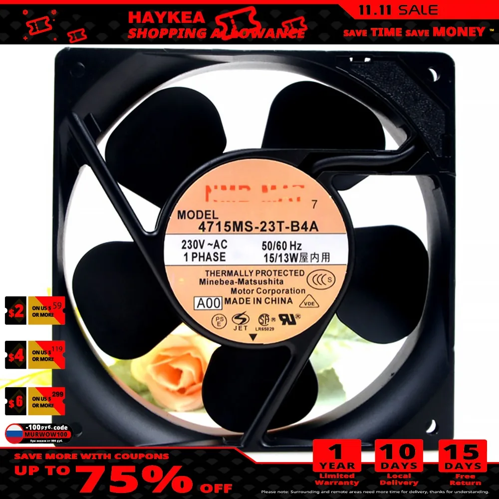 For NMB-MAT 4715MS-23T-B4A A00 AC 230V 15/13W 120x120x38mm Server Cooling Fan | Компьютеры и офис