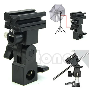 

Photo Flash Adapter Hot Shoe Swivel Mount Light Stand Bracket B Umbrella Holder