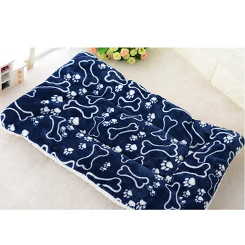

Autumn Winter Pet Dog Sleep Warm Soft Cushion Print Thicken Flannel Cotton Mattress Cats Dogs Mat Puppy Blanket Bed Pad SNO88