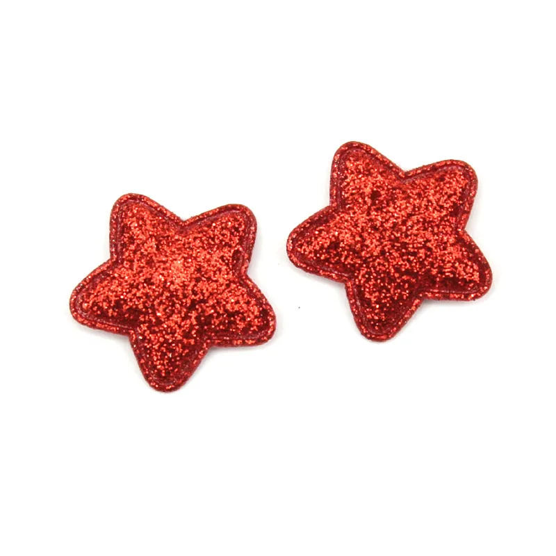 36 шт. 2,7 см блестки в форме звезды с мягкими аппликациями для детей аксессуары для головных уборов DIY патчи на сумку украшения ювелирных изделий - Цвет: Red