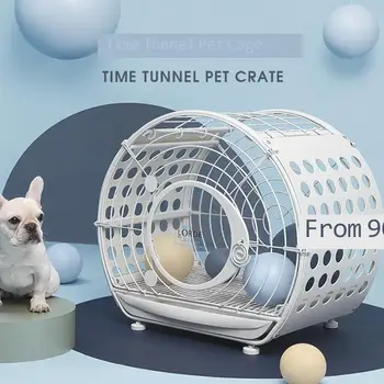 

Indoor Pet Cage Small Dog Cat Cage Rabbit Cage Easy To Manage High Transparency Acrylic Door Drawable Tray Panoramic Skylight
