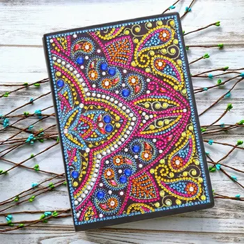 

Mandala Diamond Painting Cover Notebook Diary Diary Writing Notes Diary and Plan, A5 DIY Diamond Painting 50 Page Notebook Diary