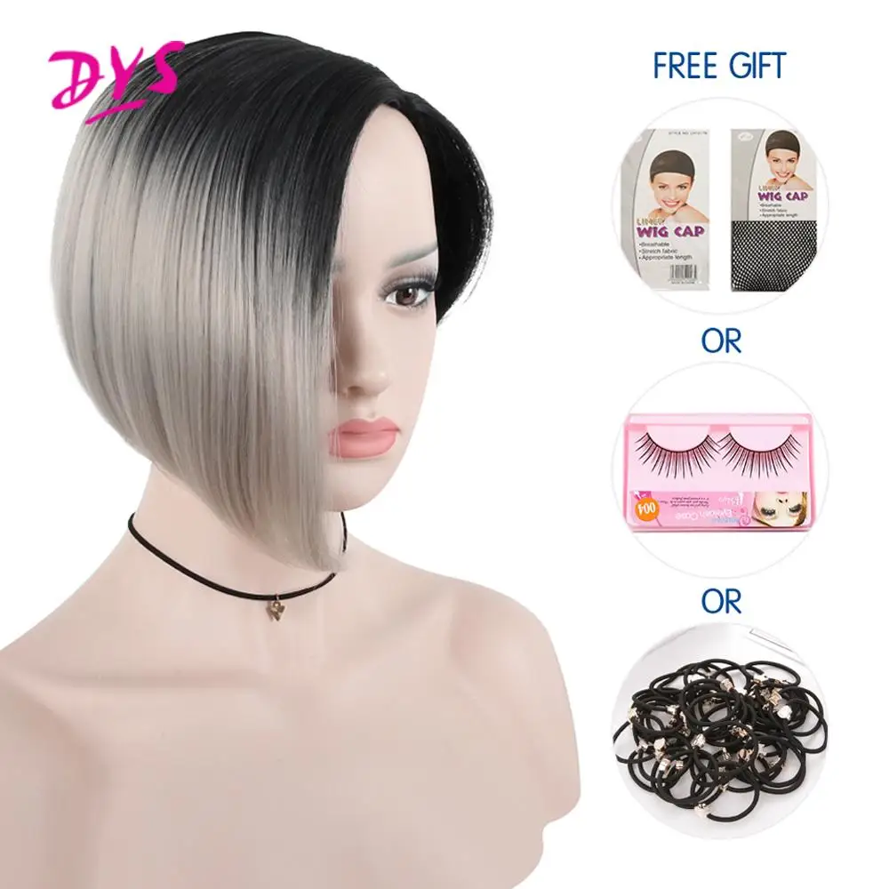 Deyngs Pixie Cut Bob парики короткие прямые естественные синтетические волосы парики для черных женщин термостойкие косплейные накладные волосы