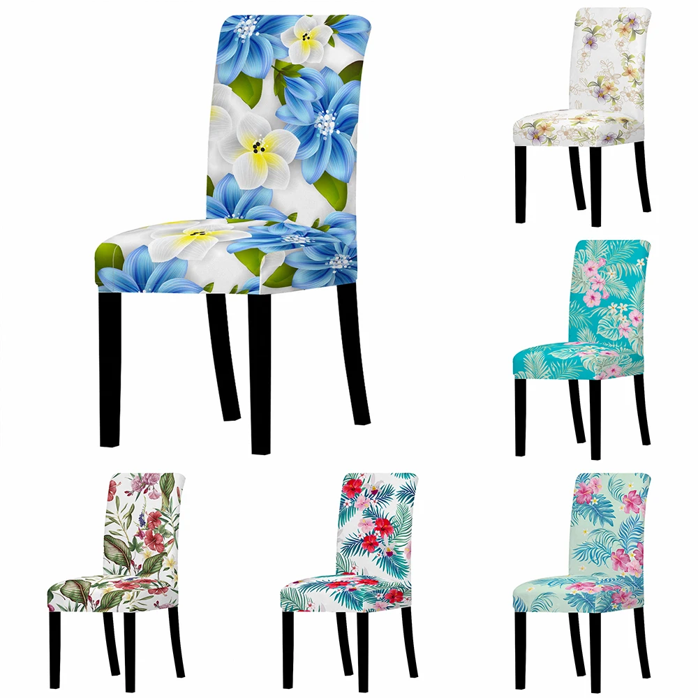 Floral Printing Elastic Stretch Chair Cover Home Dining Room For Kitchen Chairs Banquet Hotel | Дом и сад