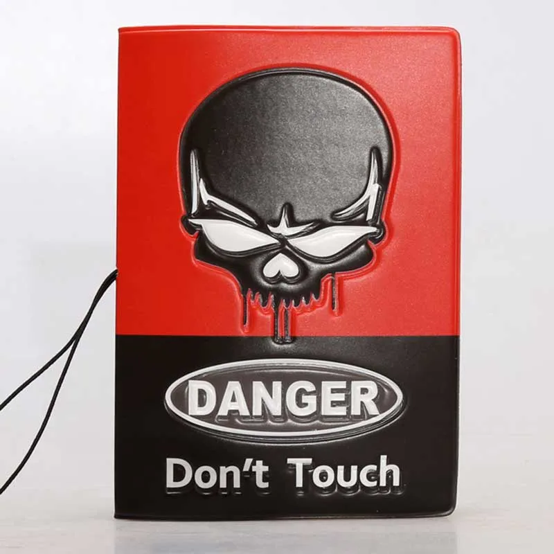 Аксессуары для путешествий Danger Dont Touch держатель паспорта ПВХ 3D принт кожаный