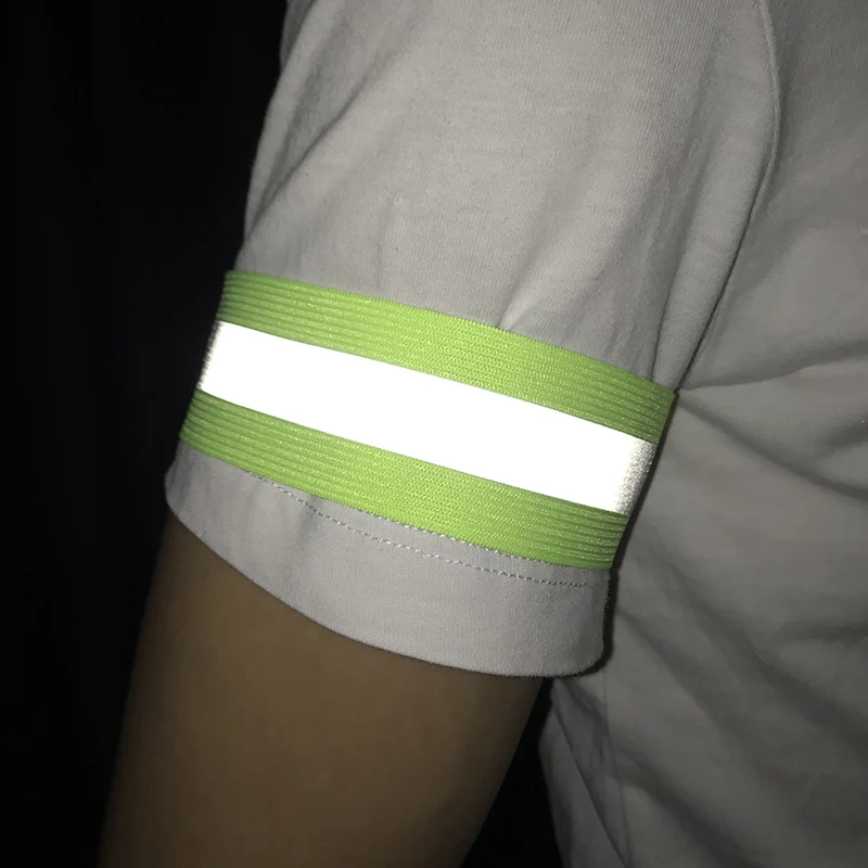 2Pcs Safety Night Reflective Arm Band Safety Belt Strap Night Run For Outdoor Sports Night Running Cycling