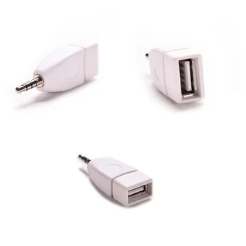 

Female to 3.5mm Male AUX Audio Plug Jack Converter Adapter Plug USB 2.0 for Car MP3 Player Mobile Phones