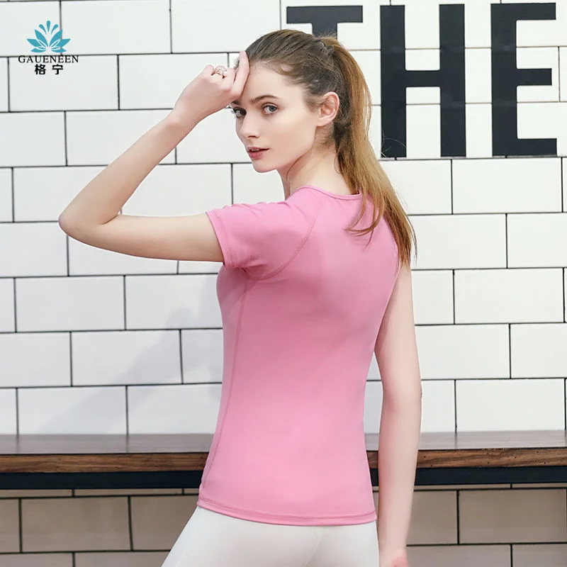 

Yoga Crop Top Yoga Dress Short Sleeve Bra Sleeve Sports Top Running Clothes Top Deportivo Mujer Camisetas