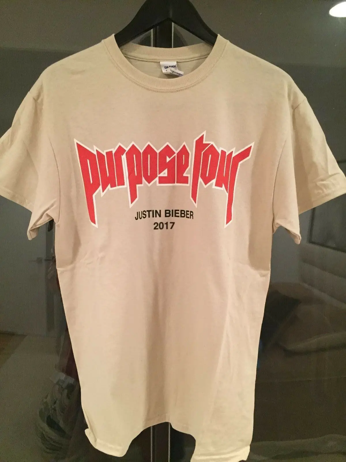 

Justin Bieber Purpose Tour Merch Shirt Tan VFiles FOG T Shirt Unisex Size S-2XL# T Shirt Men Loose Size T shirt