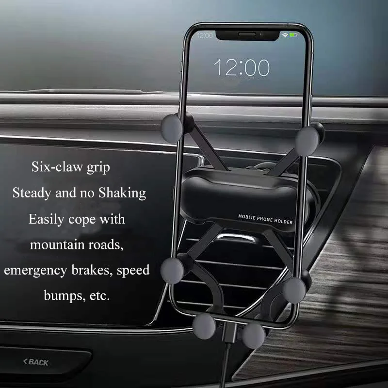 Автомобильный держатель для телефона OYEFLY Gravity, крепление на вентиляционное отверстие, без магнитной подставки для мобильного телефона, подставка для iPhone X, Xiaomi, смартфон в автомобиле