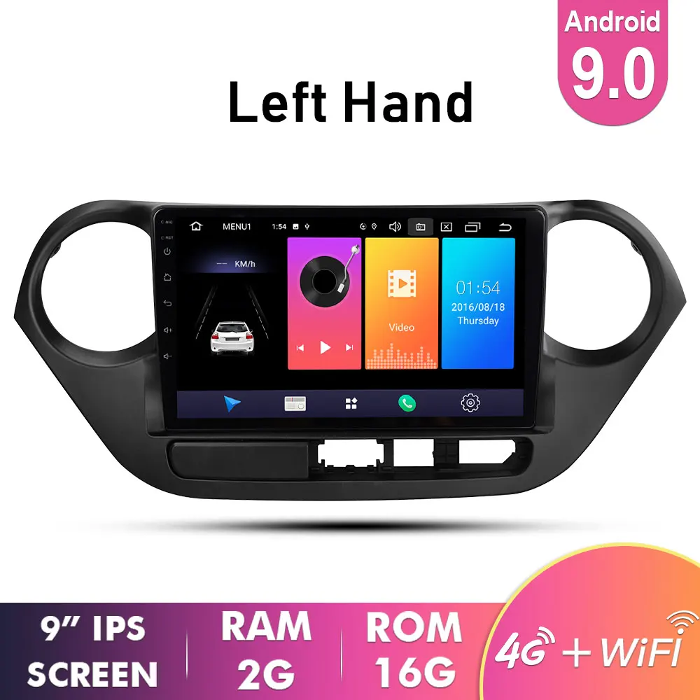 2G 16G left EKIY " ips Android 9,0 автомобильный Радио мультимедийный плеер для hyundai Grand I10 2013 аудио авто видео gps навигация - Цвет: 2G 16G left