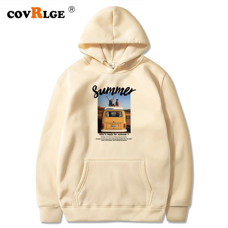 

Covrlge Spring Hooded Sweatershirt Male Korean Version of The Trendy Man Wearing A Cap Sports Men's Printed Couple Hoodie MWW223