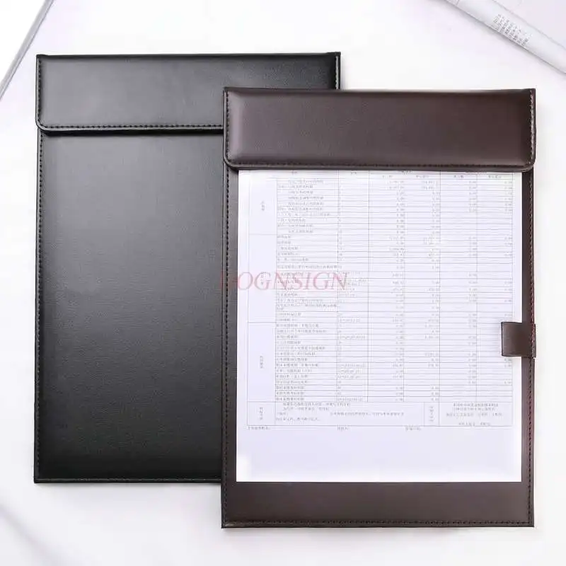 High-grade leather a4 folder board office supplies student stationery business meeting writing pad writing board clip