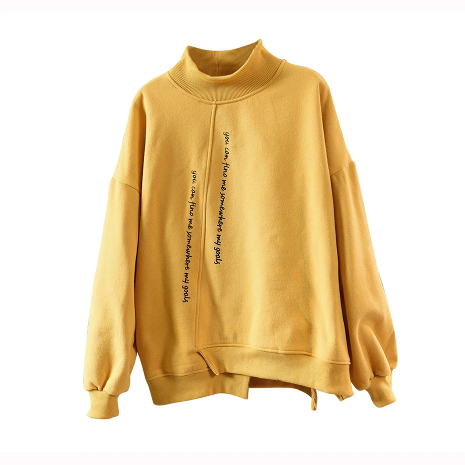 Женский хлопковый свитер, толстовки, верхняя одежда, пуловер, большой свободный, негабаритный, модный, Повседневный, для весны и осени, AZ19212922