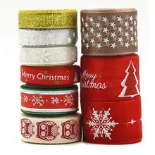 Новинка, 9 шт., 2 ярда, Рождественская корсажная полиэфирная лента для рукоделия, подарочная упаковка