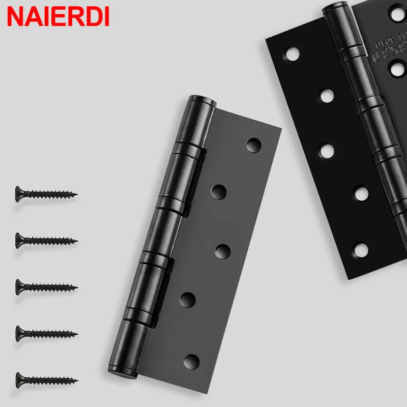 pcs naierdi dobradicas de porta aco inoxidavel polegada preto prata porta conector adequado portas pesadas moveis 03