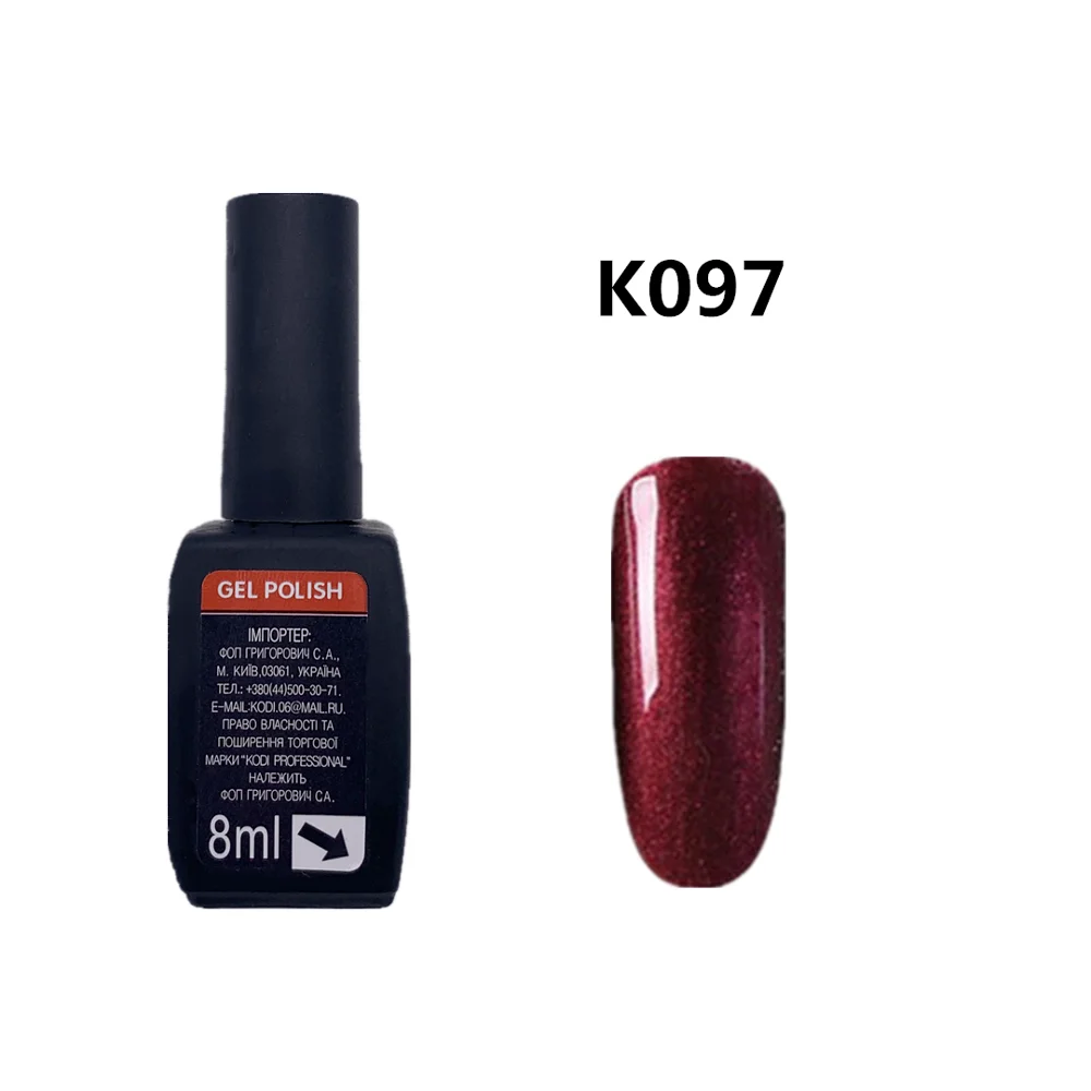 K097 KODI гель 8 мл Гель-лак для ногтей DIY дизайн профессиональный УФ светодиодный лак для ногтей красного цвета Гибридный долговечный гель - Цвет: K097