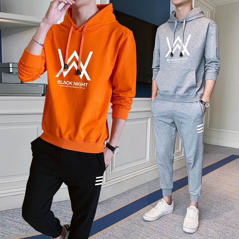 

Cargo Foot 2019 Autumn New Style Teenager Casual Fashion Loose Versatile Hoodie Suit Men's Handsome a Set