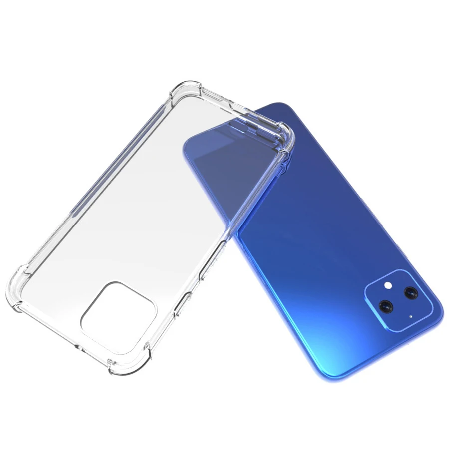 Для Google Pixel 4 XL чехол+ закаленное стекло Прозрачный Мягкий ТПУ гелевый Чехол для Moto One Macro силиконовый чехол для телефона