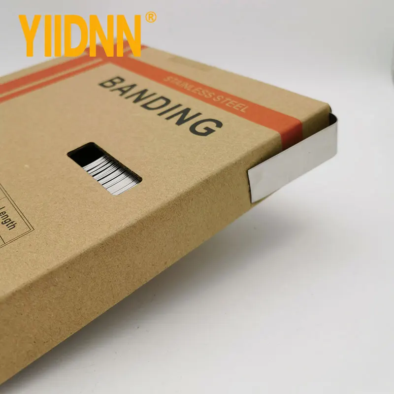 

YIIDNN Type 304 Stainless Steel Heavy Duty Band, 3/4" Wide x 0.039" Thick x 100 Foot roll,19mm*1.0mm*30m