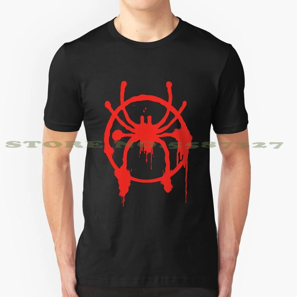 Miles Morales Spider Logo Graphic Custom Funny Vendita Calda Tshirt Spidey Miles Morales Street Art Vernice Spray Graffiti Spider Bite