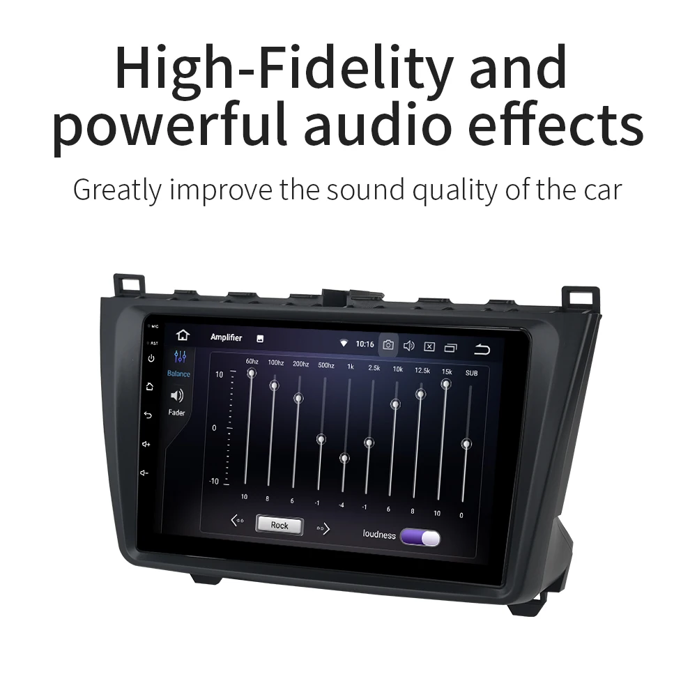 Cheap Dasaita 1 din Car Android 9.0 Radio 9" IPS for Mazda 6 2009 2010 2011 2012 2013 GPS 1080P Video Car Stereo Navigation TDA7850 3