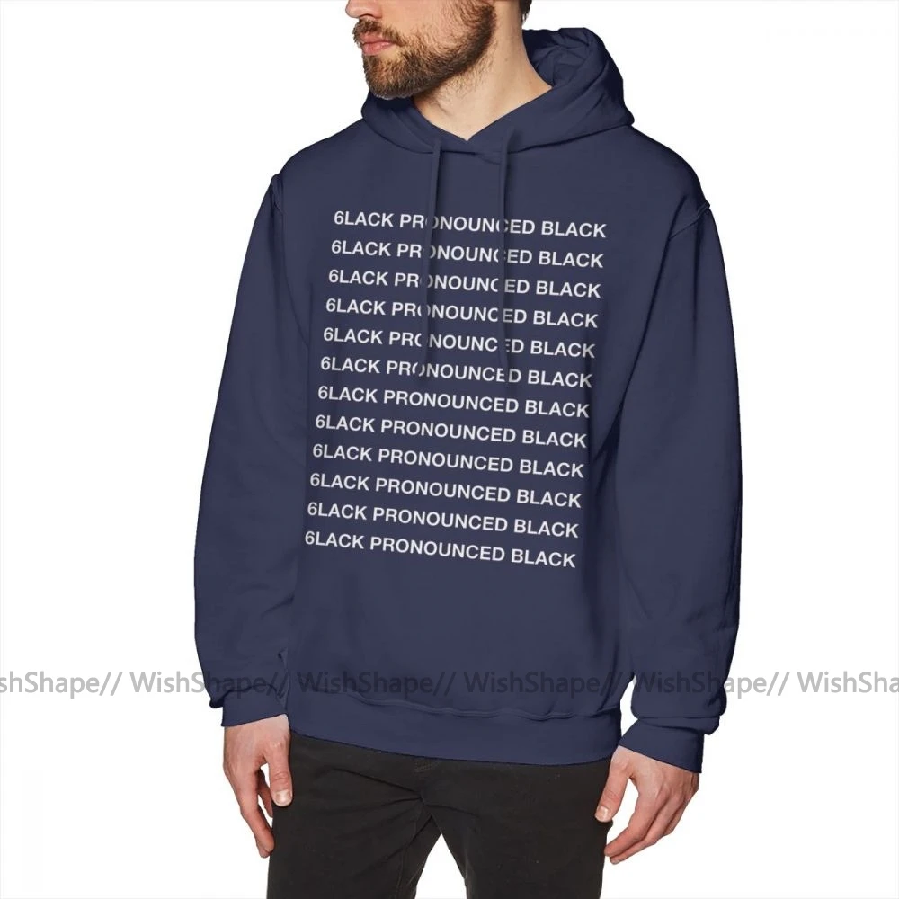 Толстовка Weeknd 6LACK ярко выраженная черная футболка с капюшоном мужской длинный пуловер хлопковая большая уличная одежда Осенние Синие толстовки - Цвет: Navy Blue